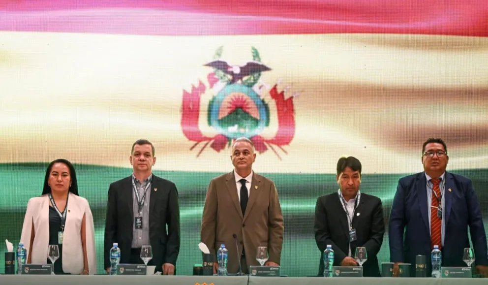 Miembros del Comité Ejecutivo de la Federación Boliviana de Fútbol. Foto: La Verde - FBF