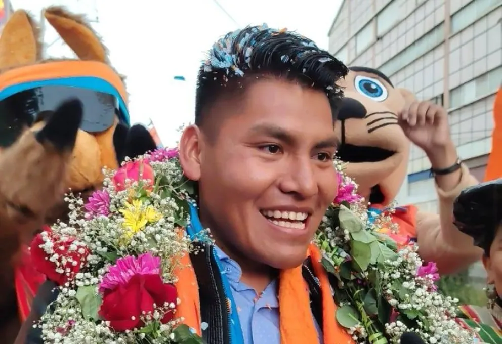 René Yahuasi, aspirante a gobernador de La Paz. Foto: RRSS de Yahuasi
