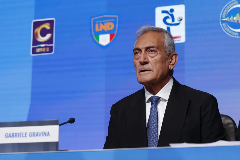Gabriele Gravina, presidente de la Federación Italiana de Fútbol. Foto: EFE.