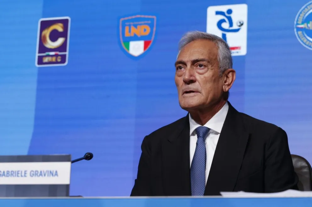 Gabriele Gravina, el ahora expresidente de la Federación Italiana de Fútbol (FIGC). Foto: EFE