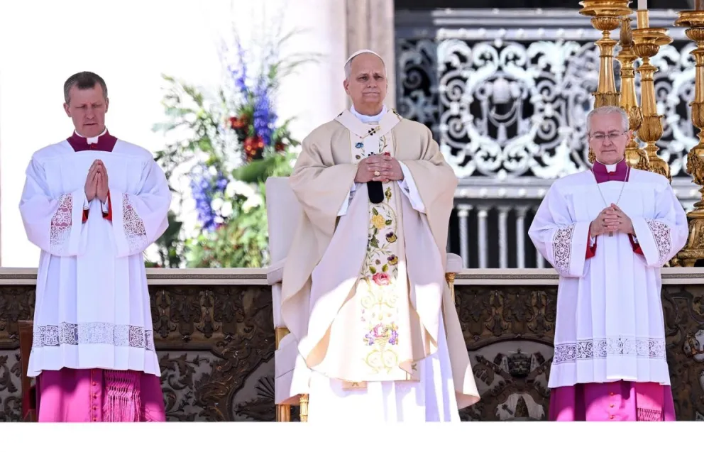 El papa León XIV en la basílica de San Pedro del Vaticano. Foto: EFE