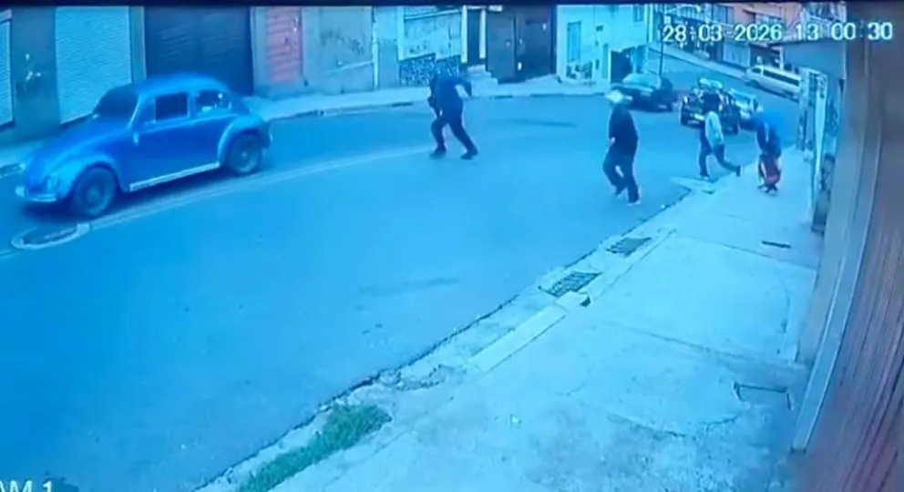 El atraco reportado el pasado 28 de marzo en la ciudad de La Paz. Foto: RRSS