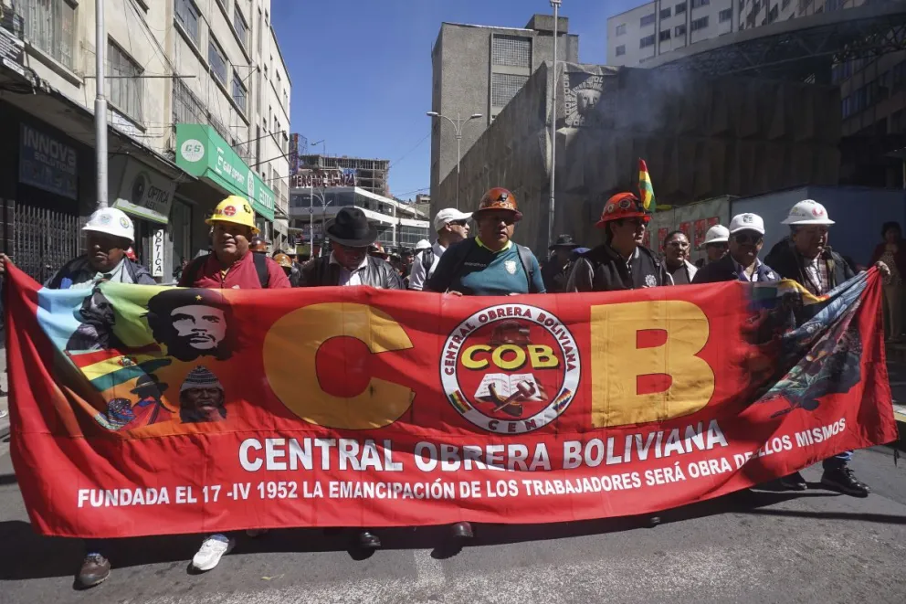 Una marcha de la COB. Foto: APG