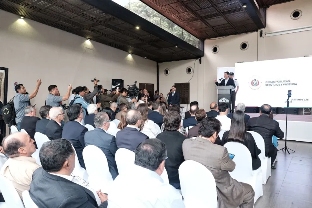 El presidente Rodrigo Paz durante la actividad. Foto: Gobierno 