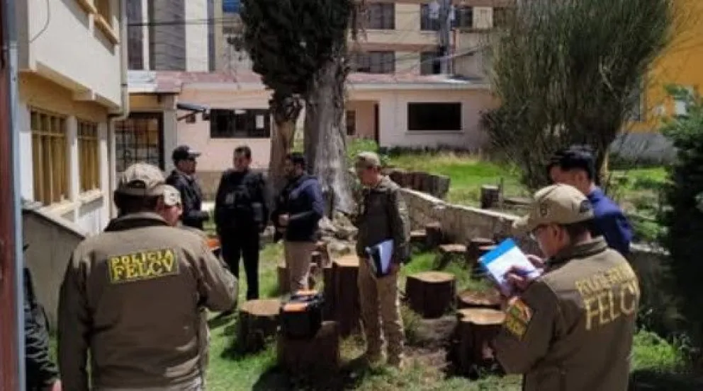 La Fiscalía realizó un allanamiento al centro de acogida ubicado en la zona Sur de La Paz, informó el fiscal Gabriel Tito. Foto: Contraparte Bolivia