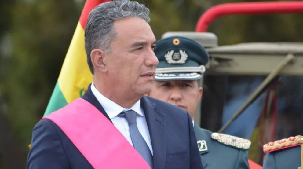 El ministro de Defensa, Raúl Marcelo Salinas, en rueda de prensa, la mañana de este miércoles. Foto: Ministerio de Defensa