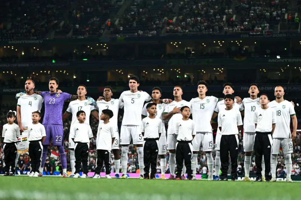 El seleccionado boliviano que jugó el repechaje en Monterrey. Foto: FBF