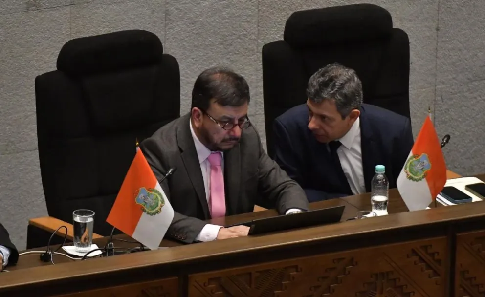 El ministro de Hidrocarhuros, Sergio Medinaceli, en el plenario del Legislativo. Foto: APG 