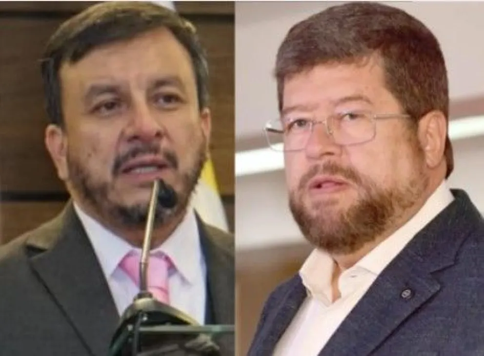 El ministro de Hidrocarburos, Mauricio Medinaceli y el jefe nacional de la Alianza Unidad, Samuel Doria Medina, se enfrentan debido a la gasolina de mala calidad. Foto: Composición