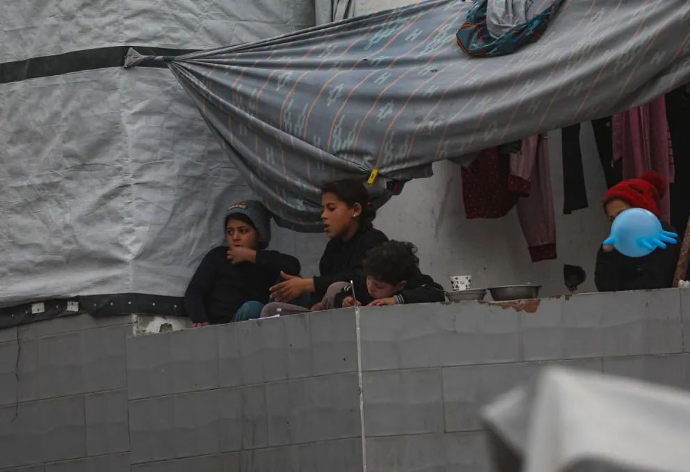 Niños palestinos en un campamento en Gaza, en una imagen de archivo. Foto: EFE