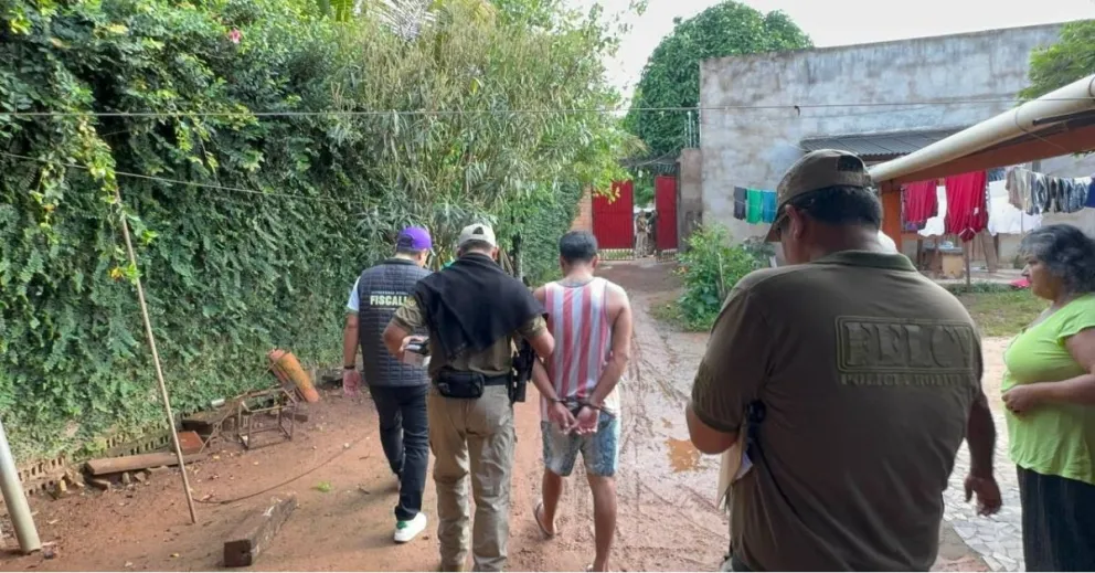 Uno de los allanamientos que acabó con una detención. Foto: Fiscalía 