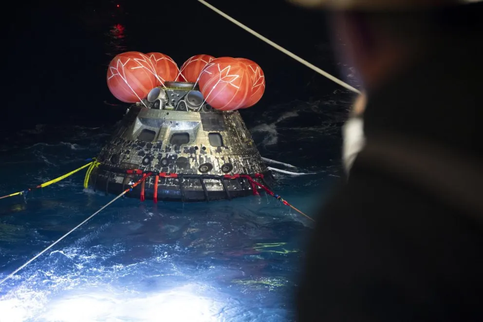 Fotografía facilitada por la Administración Nacional de Aeronáutica y del Espacio (NASA) que muestra la nave espacial Orion de la NASA. Foto: EFE