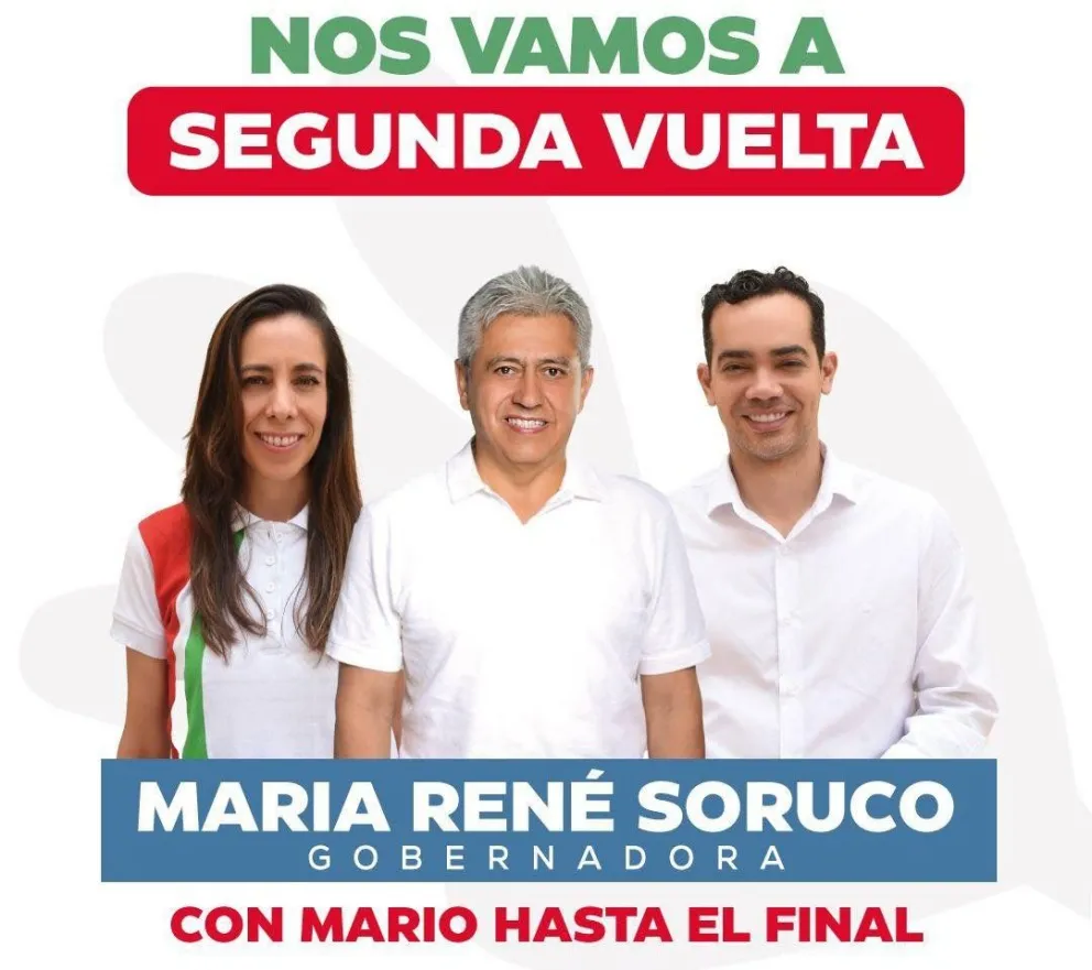María René Soruco, actual candidata a Gobernador de Tarija, junto a Mario Cossío. Foto: Facebook