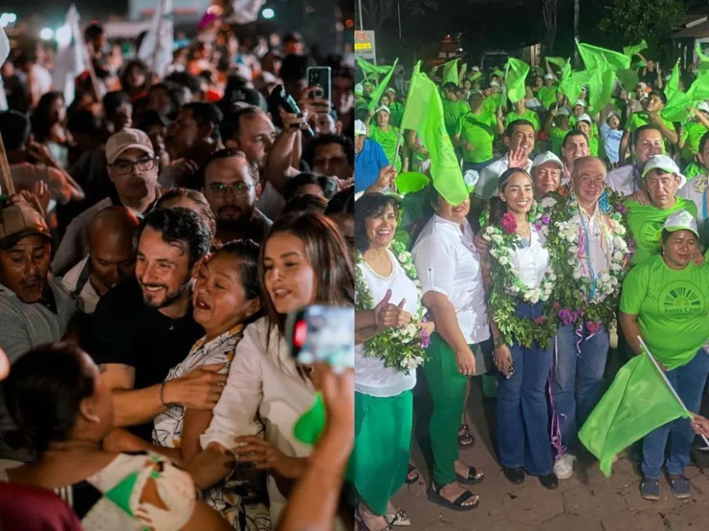 Los candidatos de Santa Cruz que van al balotaje. Fotos: RRSS de Velasco y de Ritter