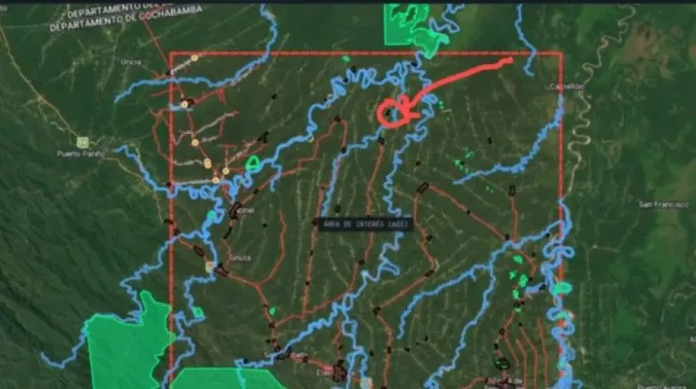 El rastreo de la aeronave. Foto: Red Uno