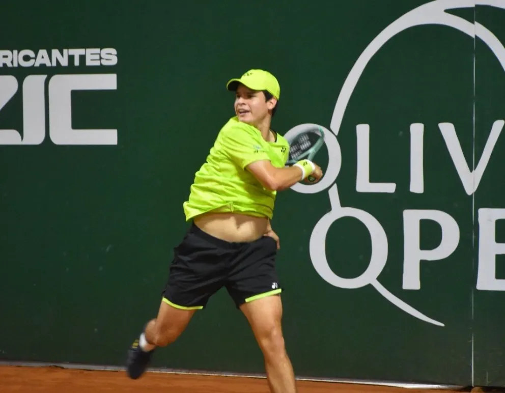 Prado durante su encuentro por la primera ronda en Santa Cruz. Foto: Bolivia Open.