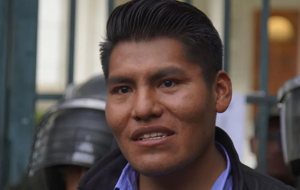 René Yahuasi, aspirante a la Gobernación de La Paz por el NGP. Foto: APG 