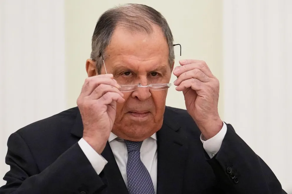 El ministro de Relaciones Exteriores ruso, Sergei Lavrov, en el Palacio del Senado del Kremlin en Moscú, Rusia, 02 de abril de 2026. (Egipto, Rusia, Moscú). Foto: EFE