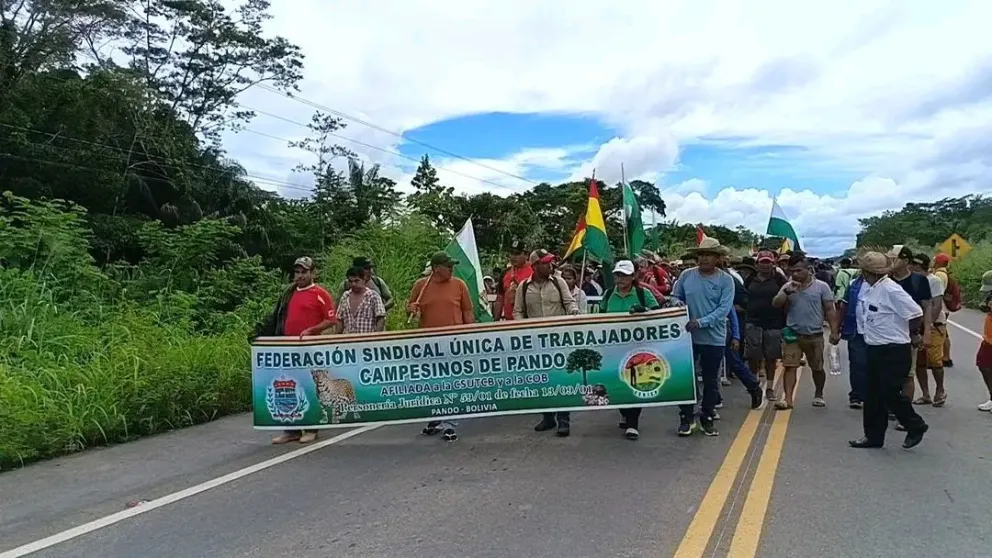 Marcha de campesinos desde Pando hasta La Paz. Foto: Archivo 