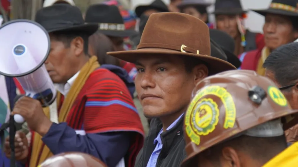 El aspirante a la Gobernación de La Paz, René Yahuasi. Foto: APG