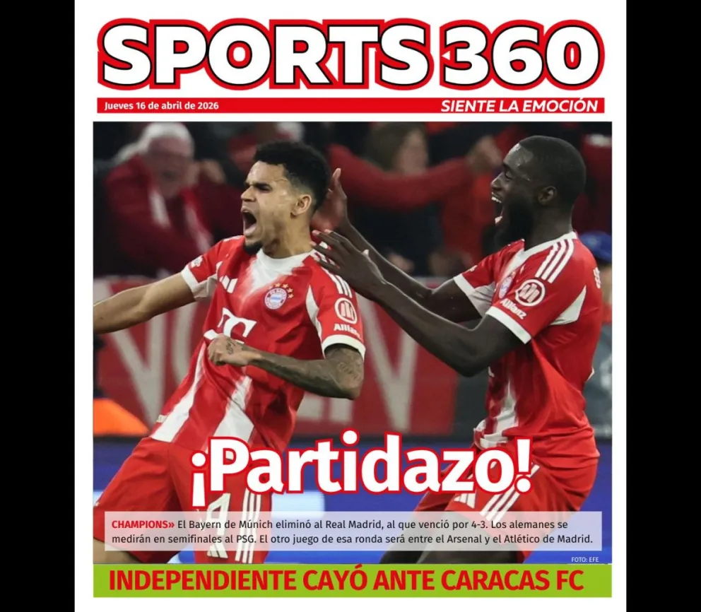 Los jugadores del Bayern Konrad Laimer (C-I) y Harry Kane (C-d) durante el partido con el Real. Foto: EFE