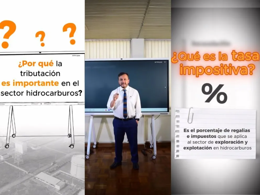 El ministro de Hidrocarburos, Mauricio Medinaceli, en el explainer. Foto: Captura de imagen