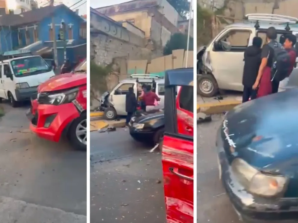 El accidente ocurrido este sábado. Foto: Capturas de video 