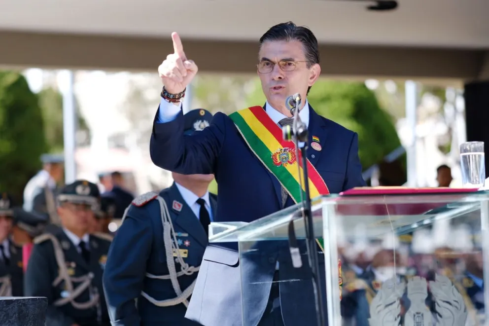 Paz en una actividad en La Paz. Foto: Oficina del Presidente 