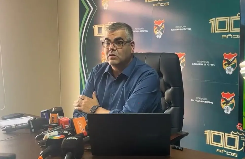 Fred Nantes, en la conferencia de prensa con los medios de comunicación. Foto: FBF