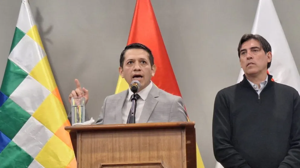 El viceministro de Transparencia, en rueda de prensa, este martes. Foto: Visión 360 