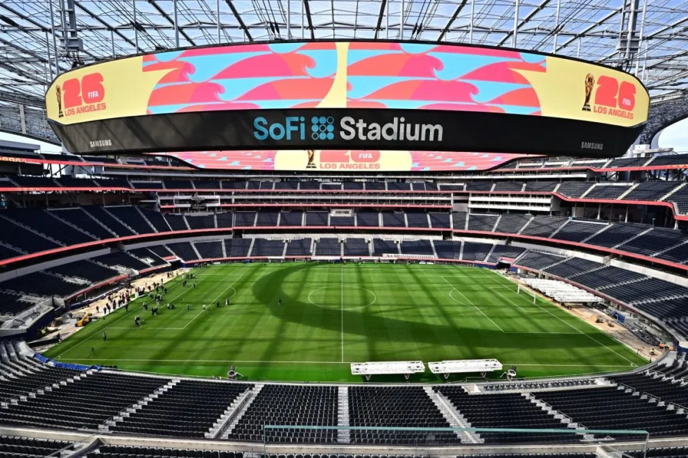 El SoFi Stadium de Los Ángeles, donde Estados Unidos tendrá su debut mundialista. Foto: Los Angeles Times.