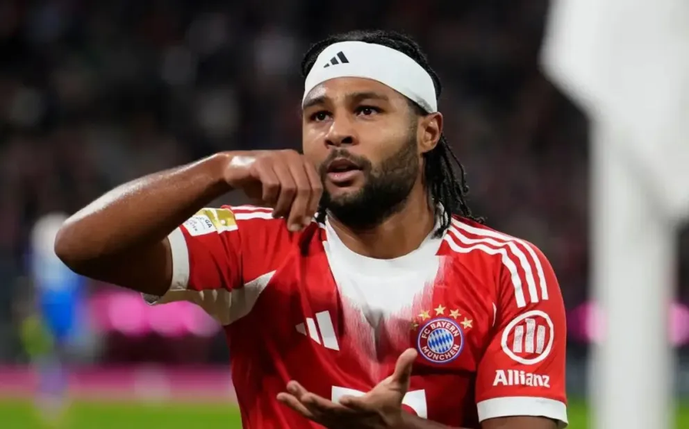 Fotografía de archivo del delantero Serge Gnabry. Crédito: Club Bayern Munich