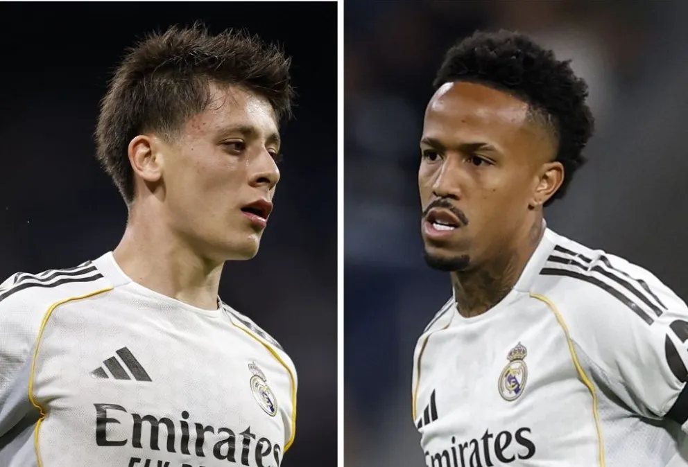 Güller (izq.) y Militao con la casaca merengue. Fotos: Real Madrid.