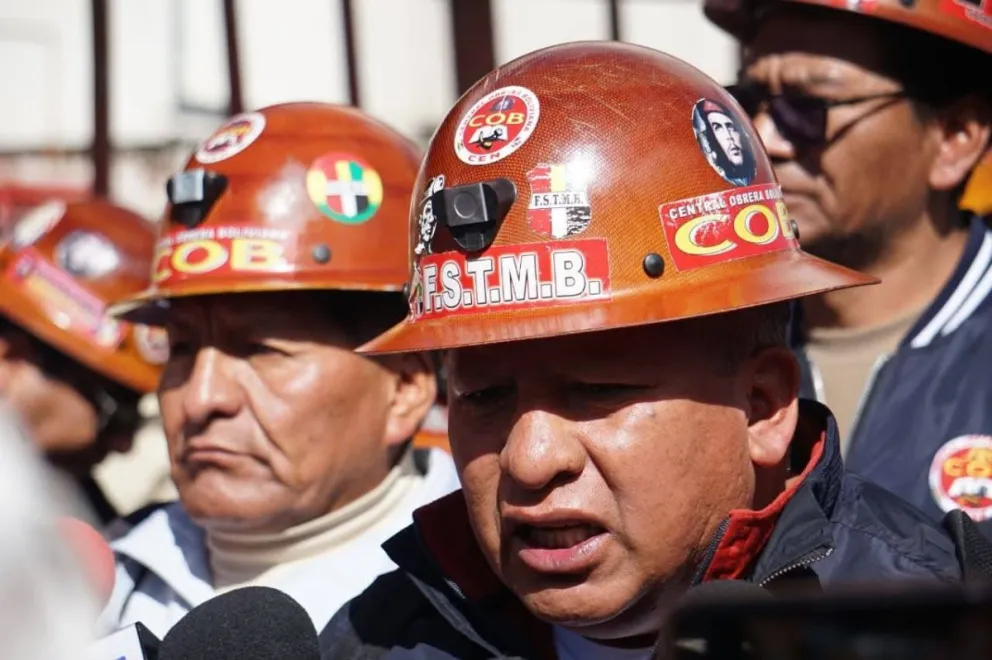 El dirigente de la COB, Mario Argollo. Foto: COB