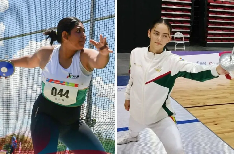 Salinas (izq.) e Iriarte, en los Juegos de Panamá. Fotos: COB.