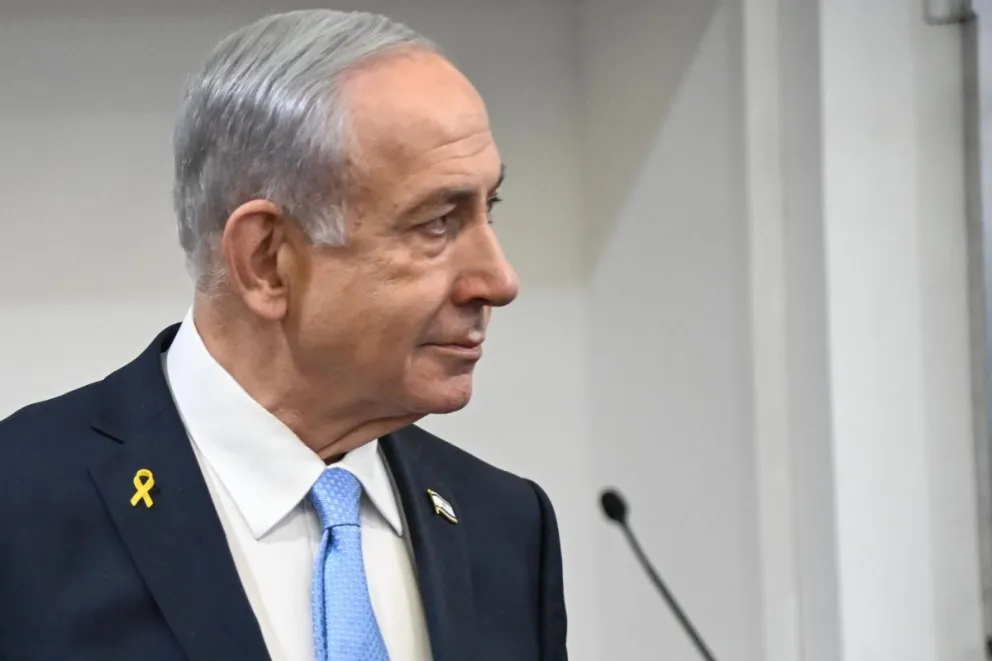 El primer ministro israelí, Benjamin Netanyahu, durante una audiencia de su juicio por corrupción el 2 de abril de 2025 en Tel Aviv. Foto: EFE
