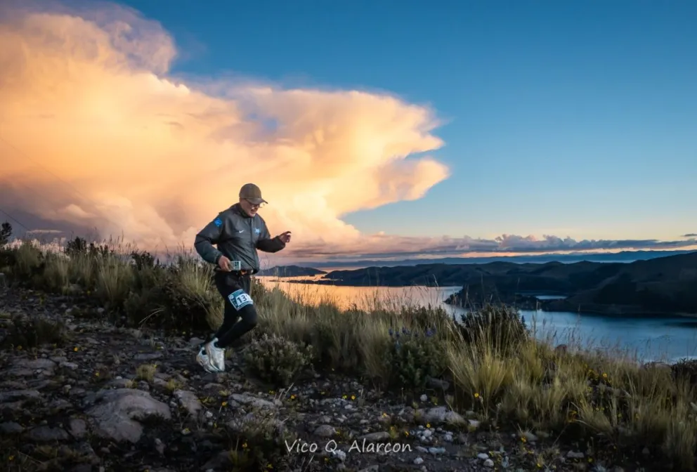 Un atleta en plena competencia. Foto: Skyrunning Bolivia.