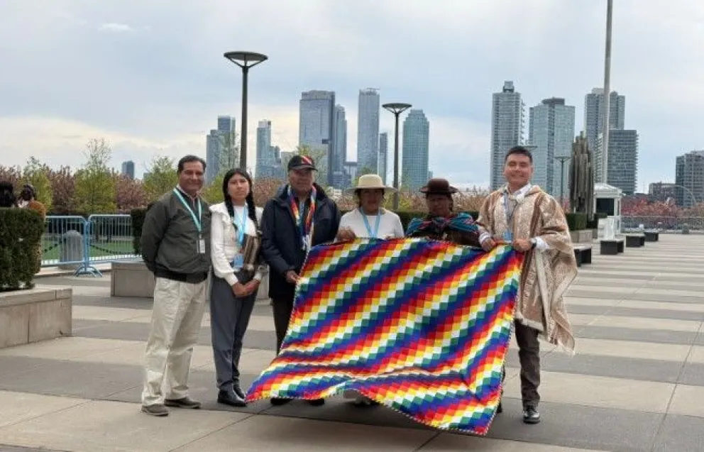 Delegación de Bolivia, Chile y Argentina en Nueva York, EE.UU. Foto: Cortesía Faviola Gonzáles
