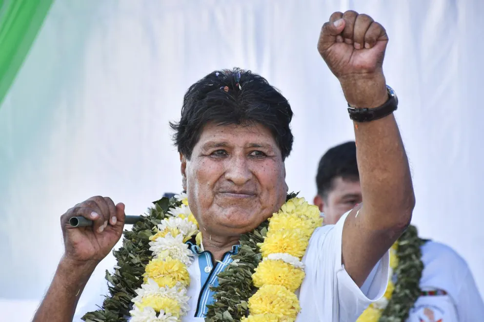 El expresidente de Bolivia Evo Morales, durante un evento público, en Chimoré. Foto: EFE 