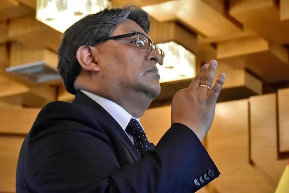 Edwin Rojas, cuando asumió la presidencia del BCB. Foto: APG 