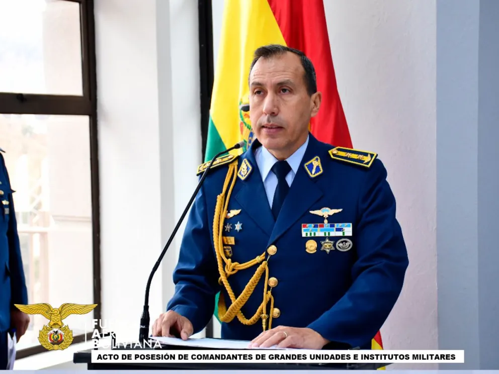 El comandante de la Fuerza Aérea Boliviana (FAB), general Sergio Lora. Foto: FAB