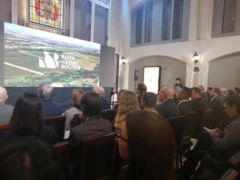 La presentación de la Plataforma Digital Ruta del Vino Bolivia. Foto: Visión 360