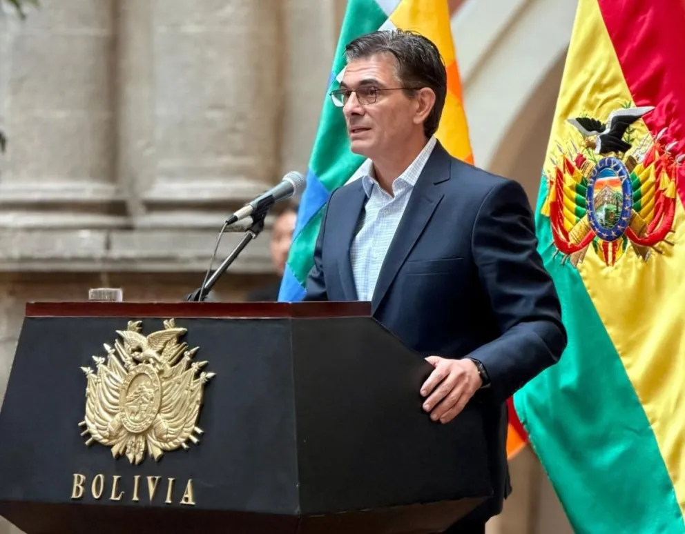 El presidente Rodrigo Paz en acto anterior. Foto: RRSS del ministro José L. Lupo 