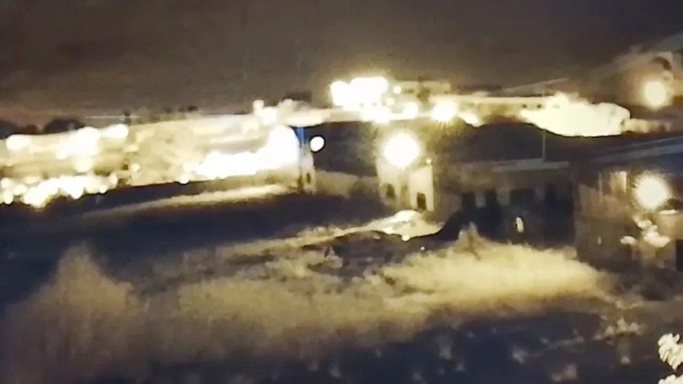 Captura de pantalla de un video en que se muestra la aeronave en El Trompillo