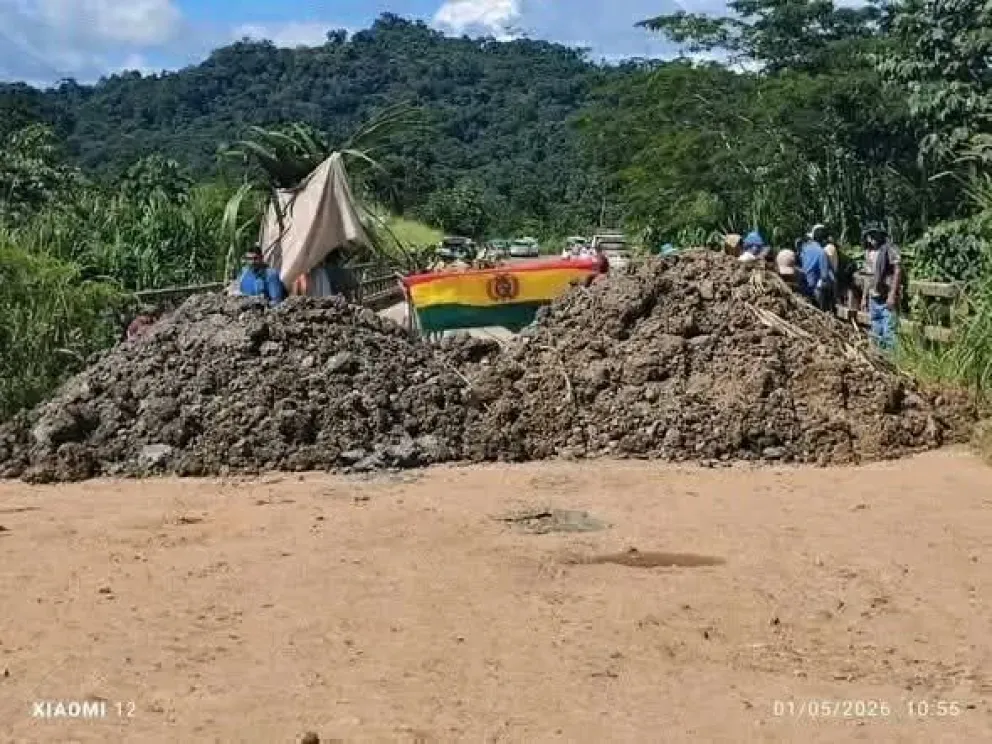 Un punto de bloqueo en los Yungas