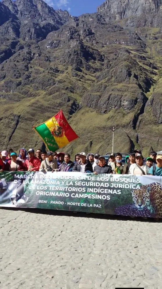 La marcha se encuentra en puertas de ingreso a la ciudad de La Paz