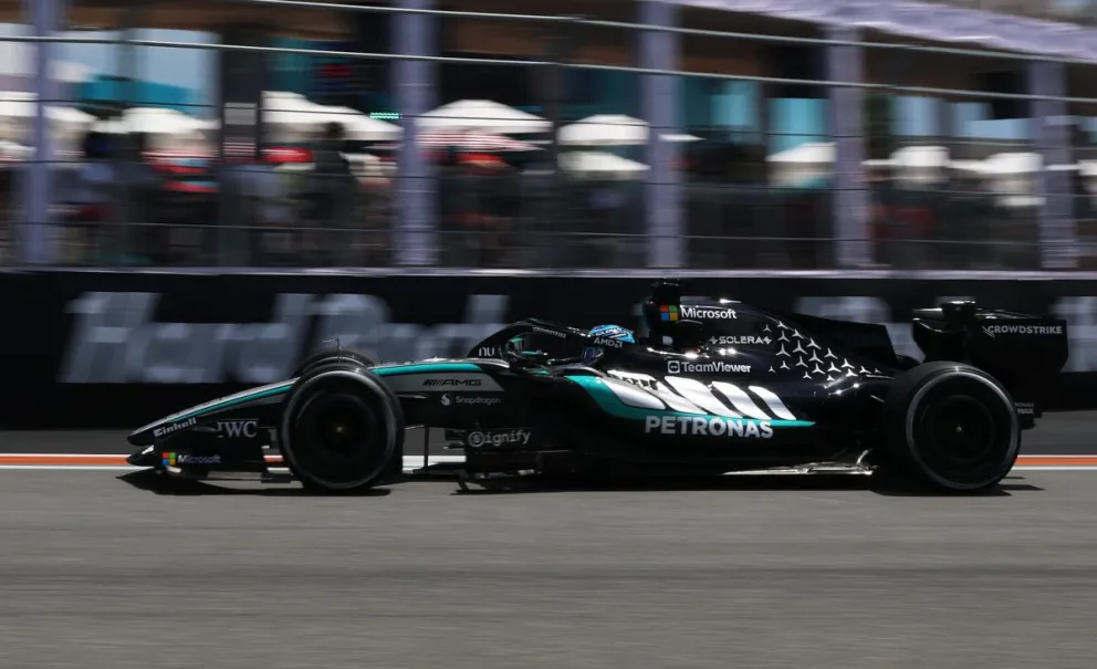 Kimi Antonelli, piloto de Mercedes, durante las pruebas de clasificación. Foto: Mercedes F1 Team