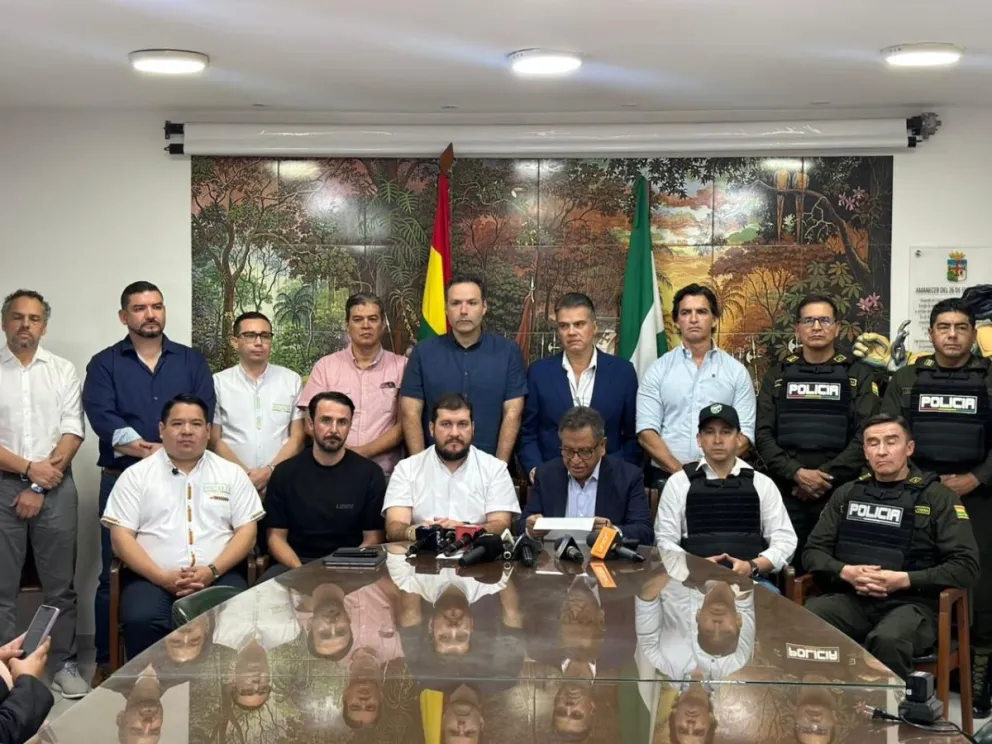 Autoridades nacionales y departamentales decidieron fortalecer la lucha contra organizaciones criminales. Foto: Visión Tv Bolivia