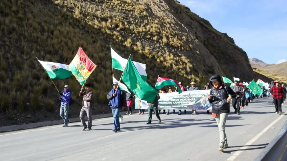 Marcha de indígenas y campesinos de Beni