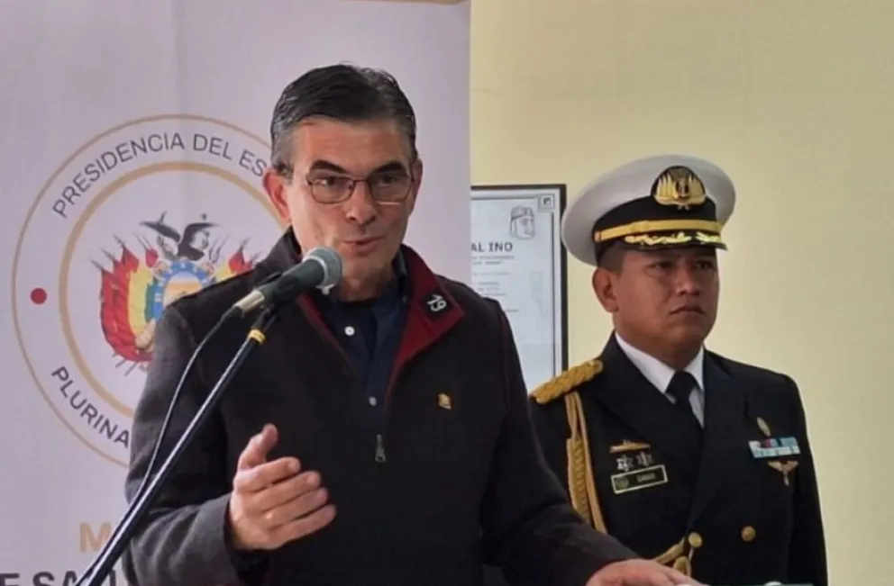 El presidente Rodrigo Paz en el acto en el INO. Foto: Visión 360
